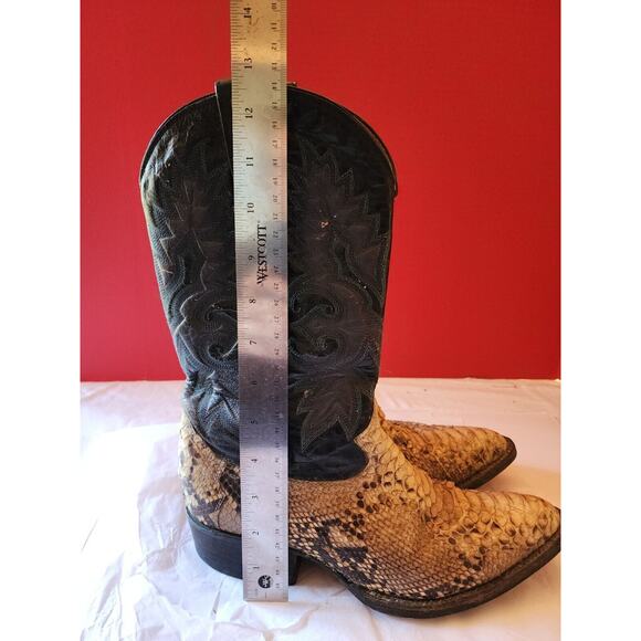 Vintage R R Navarro Snakeskin Cowboy Boots Western Men\'s 8 8.5 D main image 15